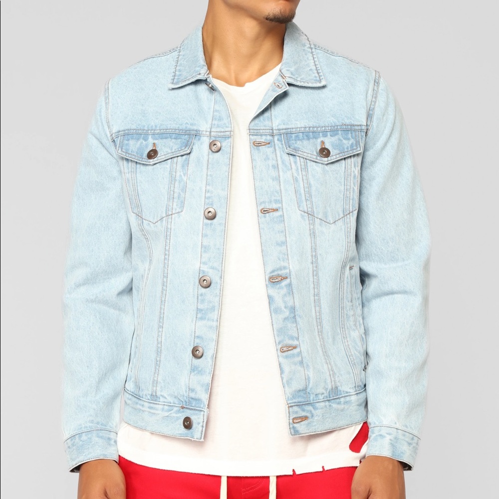 Fashion Nova Men Denim Blue Jean Jacket